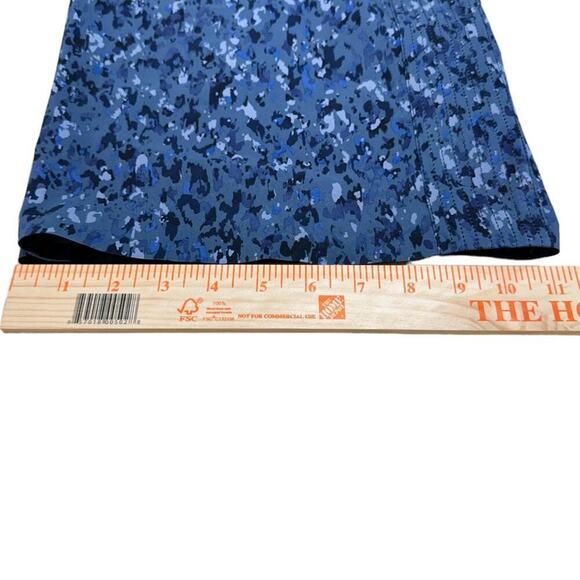 Athleta Avenue Printed Wide Leg Crop Navy Blue Pant Size 10 Style 980443 - Picture 13 of 16